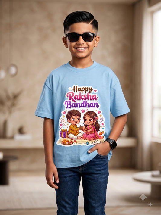 Premium Rakhi Festival T-Shirt for Kids | Happy Raksha Bandhan