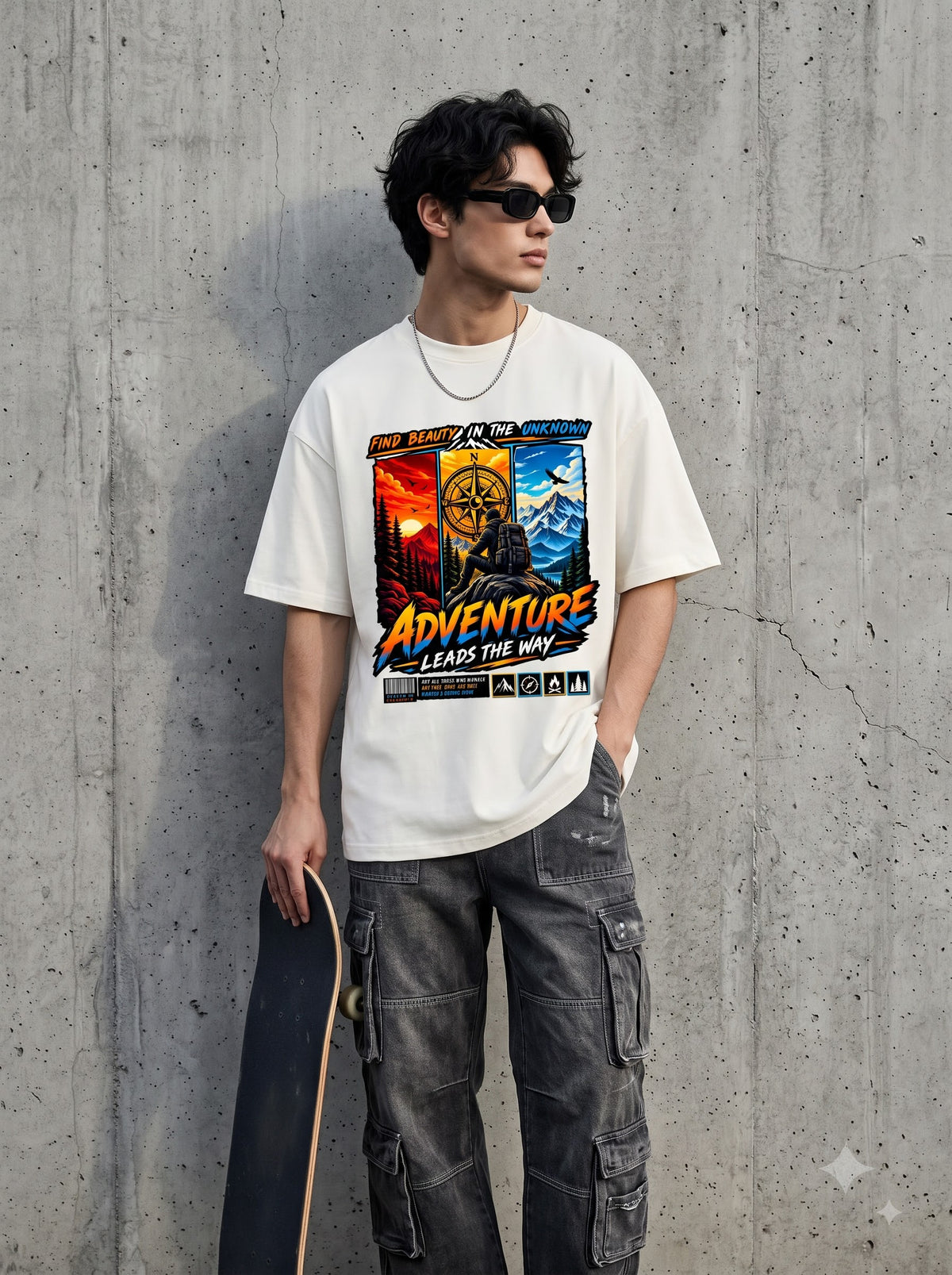 Adventure Leads The Way Compass Classic Crew T-Shirt