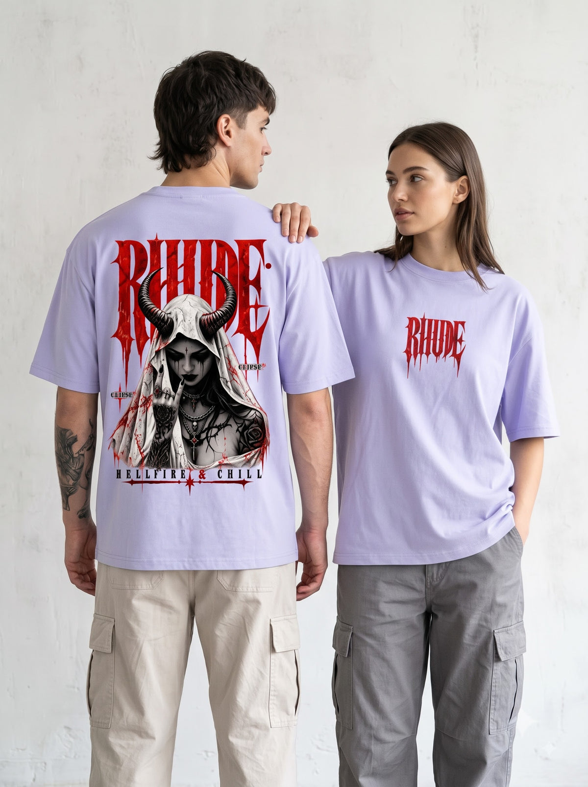 Edgy Urban Demon Girl Oversized Standard T-Shirt