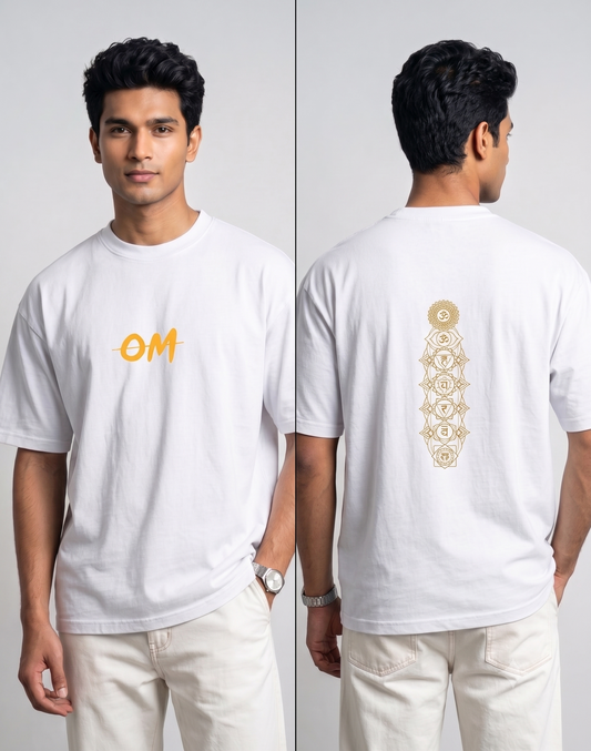 Premium OM & Chakra Graphic Tee | 100% Cotton Unisex Fit