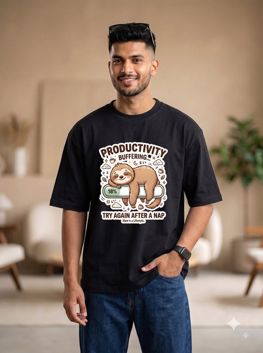 Funny Sloth Graphic T-Shirt | Try Again After A Nap