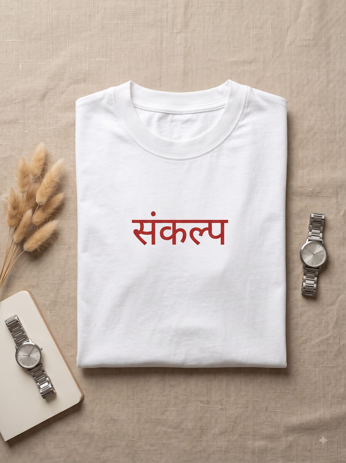 Sankalp Printed Mustard T-Shirt - Everyday Crew Neck