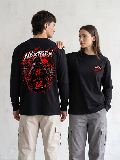 Anime Dragon Demon Mask Full Sleeve T-Shirt