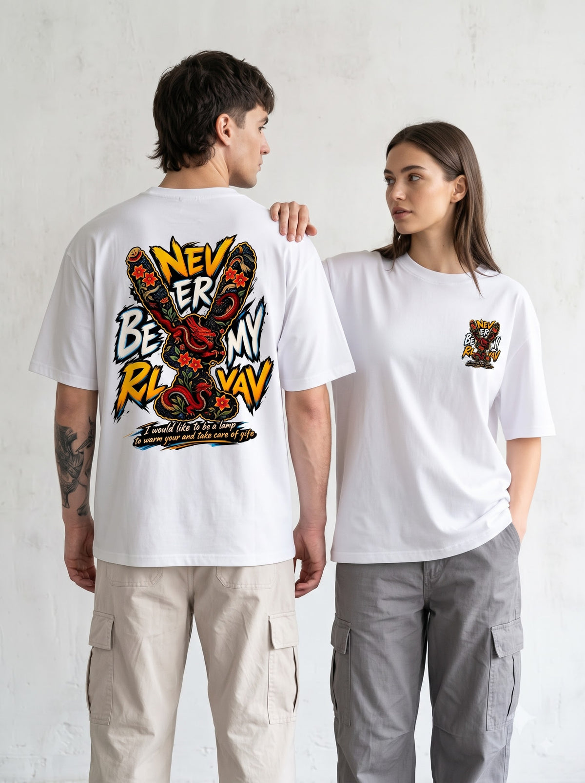 Urban Streetwear Snake Quote Classic Crew T-Shirt