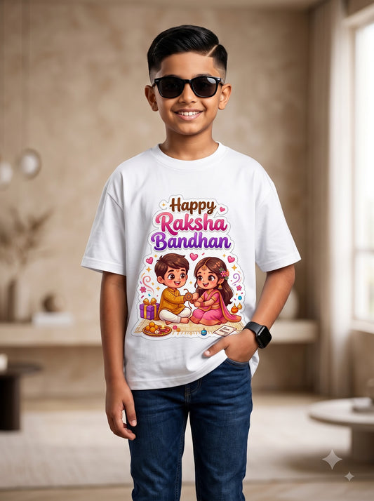 Premium Rakhi Festival T-Shirt for Kids | Happy Raksha Bandhan