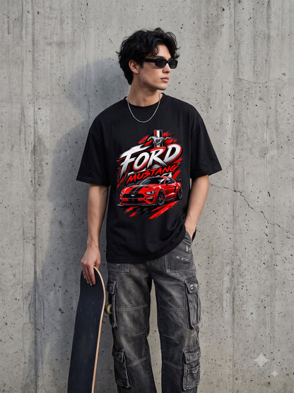 Urban Ford Mustang Car Oversized Classic T-Shirt