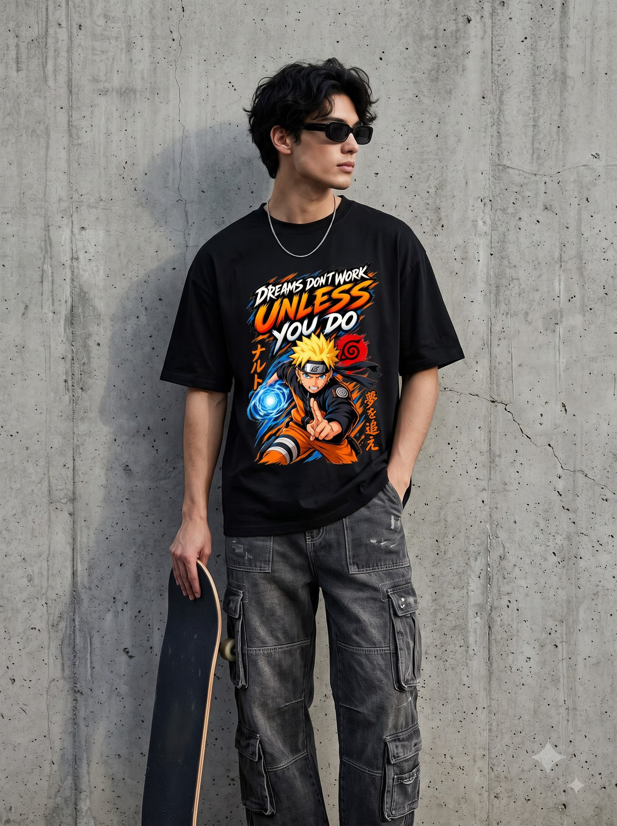 Motivational Anime Quote Naruto Graphic Classic Crew T-Shirt