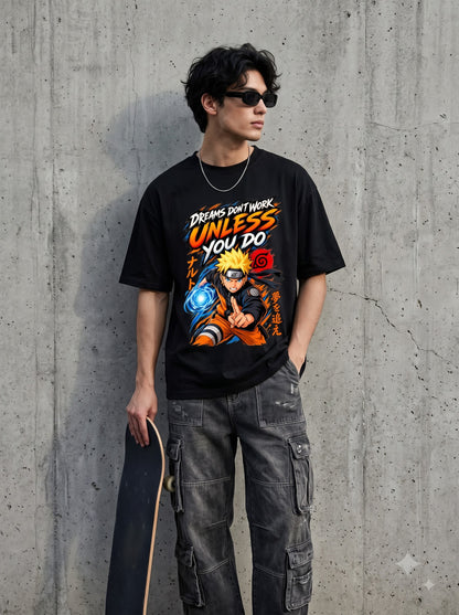 Motivational Anime Quote Naruto Graphic Classic Crew T-Shirt