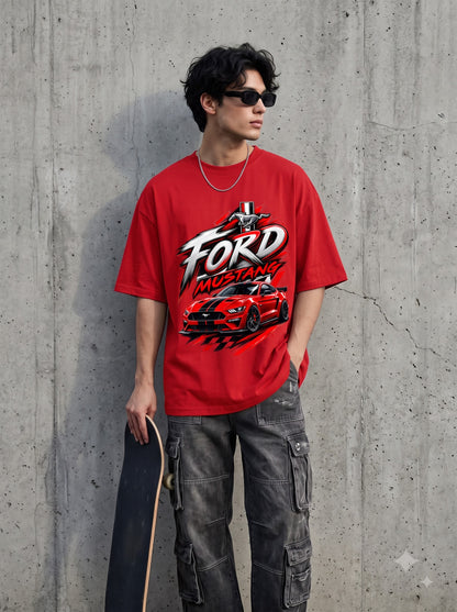 Urban Ford Mustang Car Oversized Classic T-Shirt