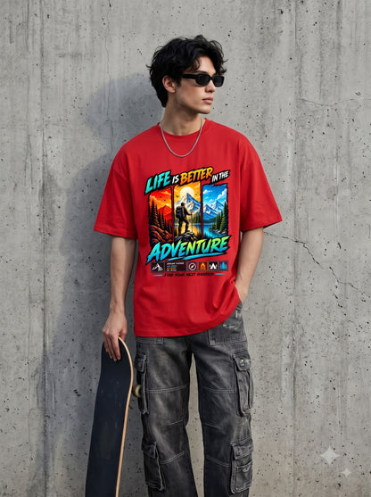 Adventure Seeker Typography Classic Crew T-Shirt
