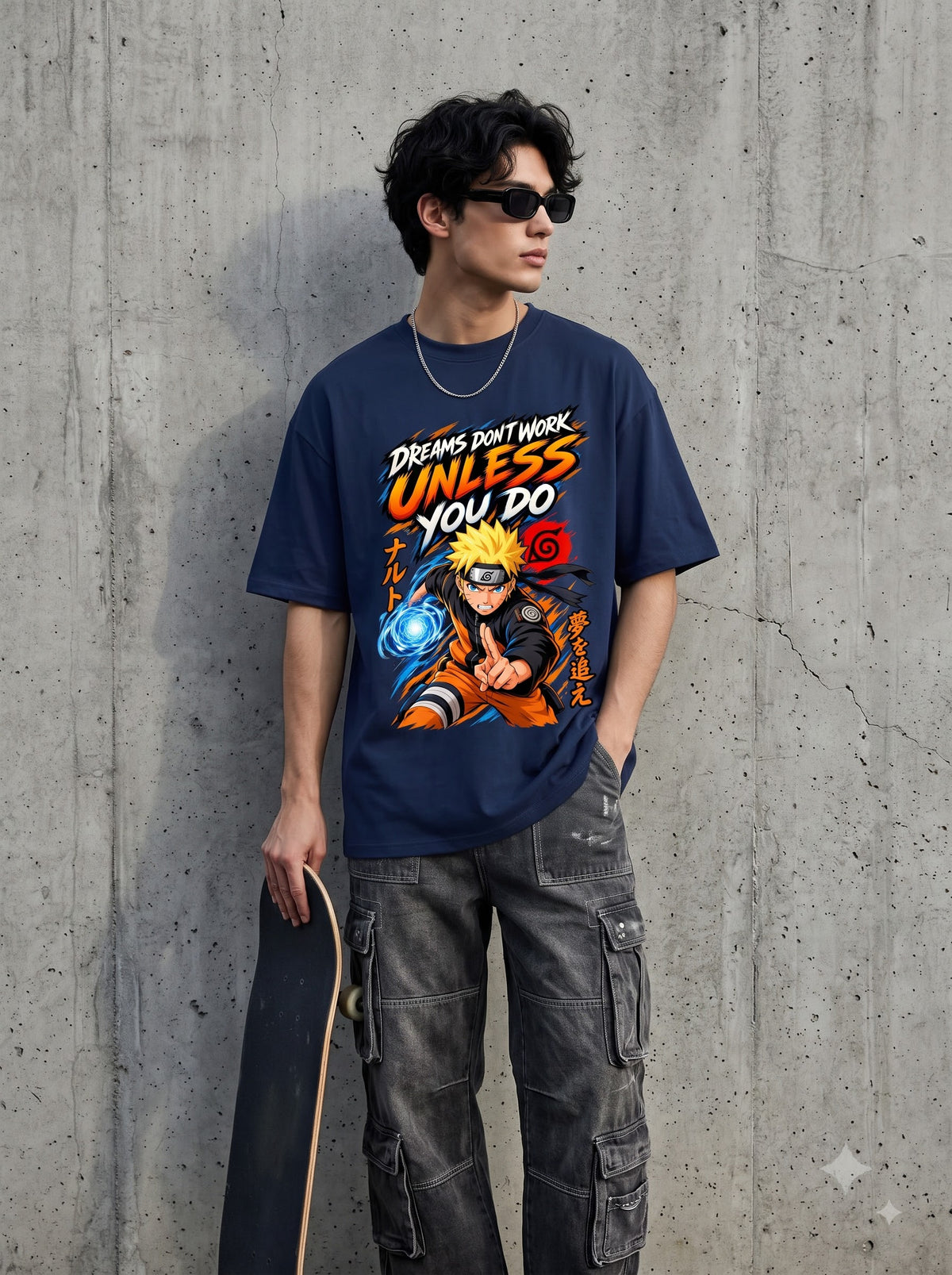 Motivational Anime Quote Naruto Graphic Classic Crew T-Shirt