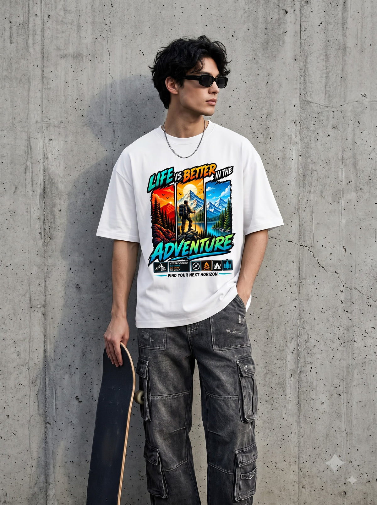 Adventure Seeker Typography Classic Crew T-Shirt