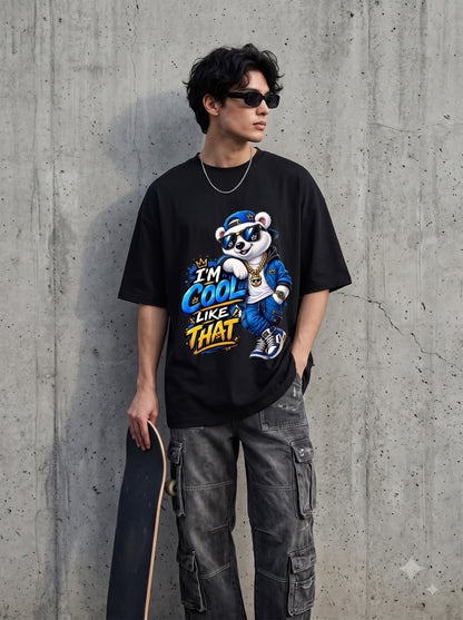 I'm Cool Like That Bear Graphic Heavyweight Oversized Classic T-Shirt