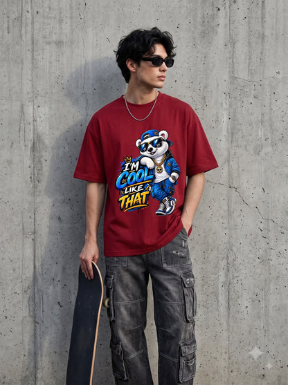 I'm Cool Like That Bear Graphic Heavyweight Oversized Classic T-Shirt
