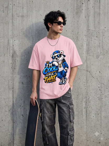 I'm Cool Like That Bear Graphic Heavyweight Oversized Classic T-Shirt