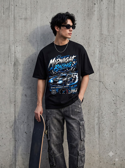 Midnight Racing Tokyo Street Performance Oversized Classic T-Shirt