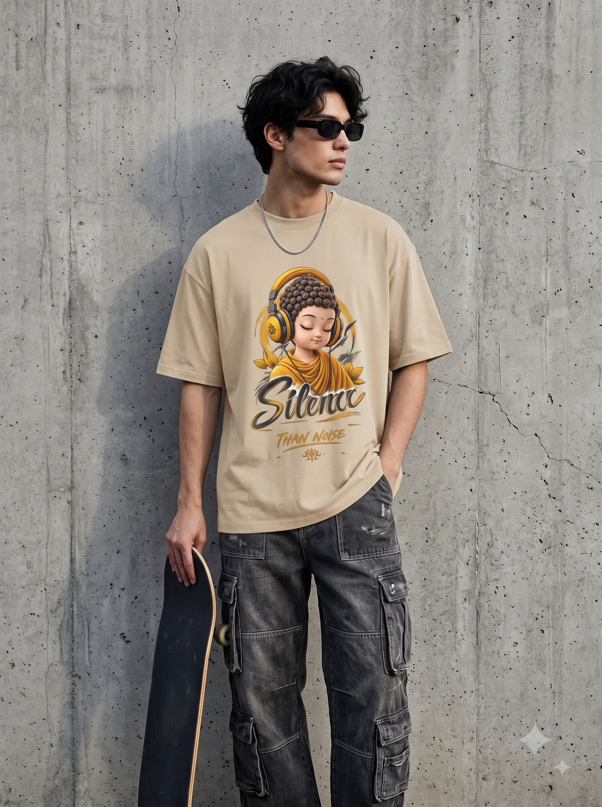 Sab Moh Maya Hai Little Buddha Oversized Standard T-Shirt