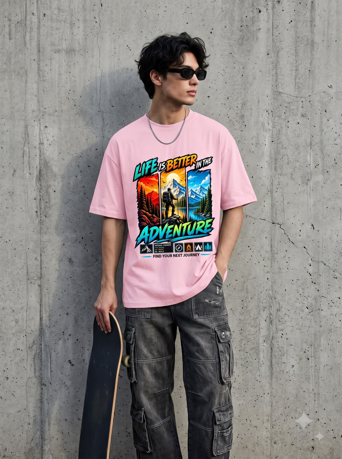Adventure Seeker Typography Classic Crew T-Shirt