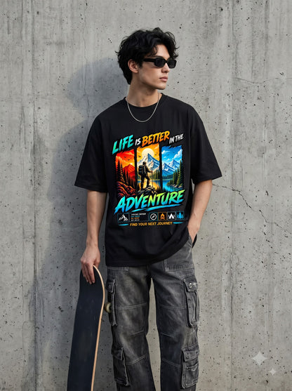 Adventure Seeker Typography Classic Crew T-Shirt