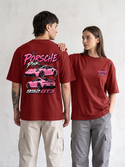 992 GT3 Pink Porsche Automotive StreetwearOversized Classic T-Shirt