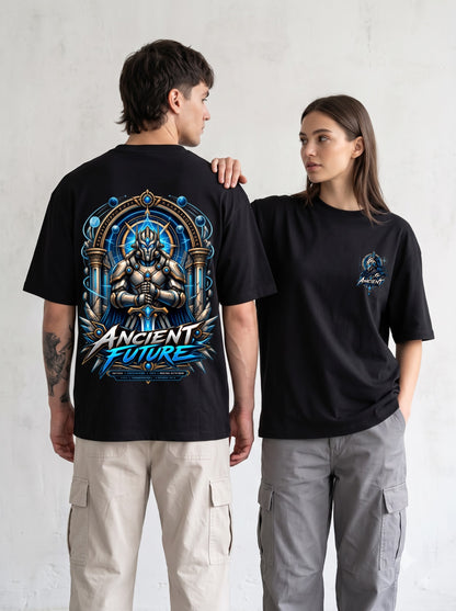 Premium Mecha Warrior Graphic Oversized Classic T-Shirt