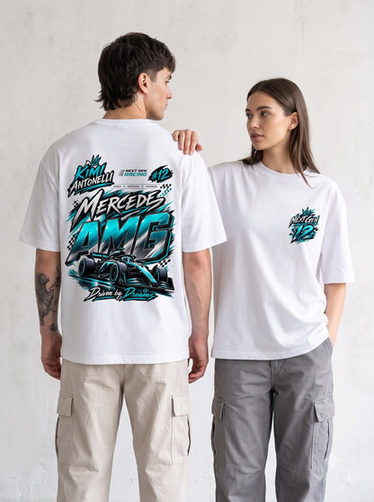 Mercedes AMG F1 Driver Graphic Streetwear Oversized Classic T-Shirt
