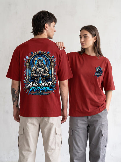 Premium Mecha Warrior Graphic Oversized Classic T-Shirt