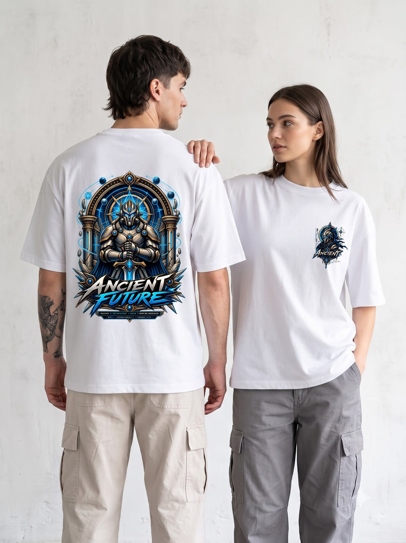 Premium Mecha Warrior Graphic Oversized Classic T-Shirt