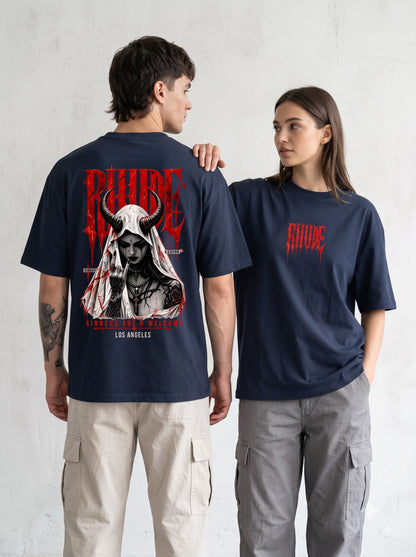 Edgy Urban Demon Girl Oversized Standard T-Shirt