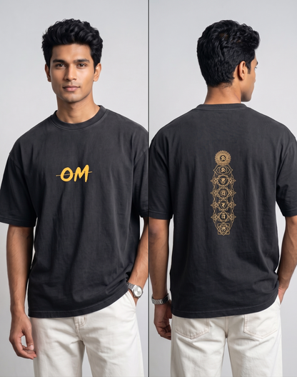 Premium OM & Chakra Graphic Tee | 100% Cotton Unisex Fit