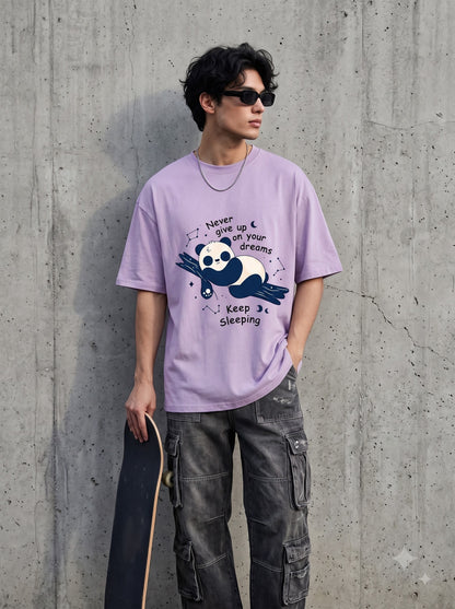 Never Give Up On Your Dreams Keep Sleeping Oversized Classic T-Shirt