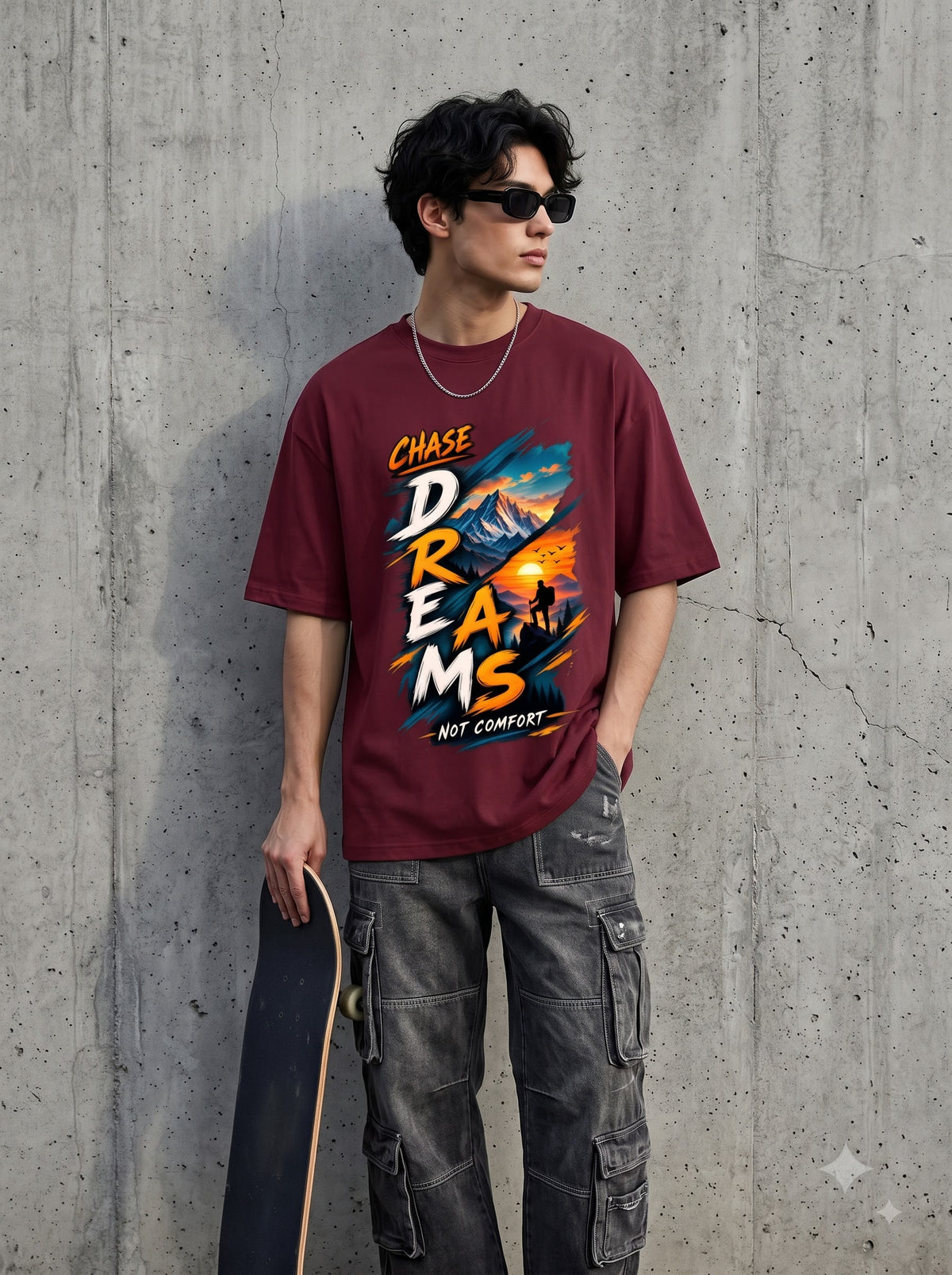 Inspirational Mountain Graphic Classic Crew T-Shirt