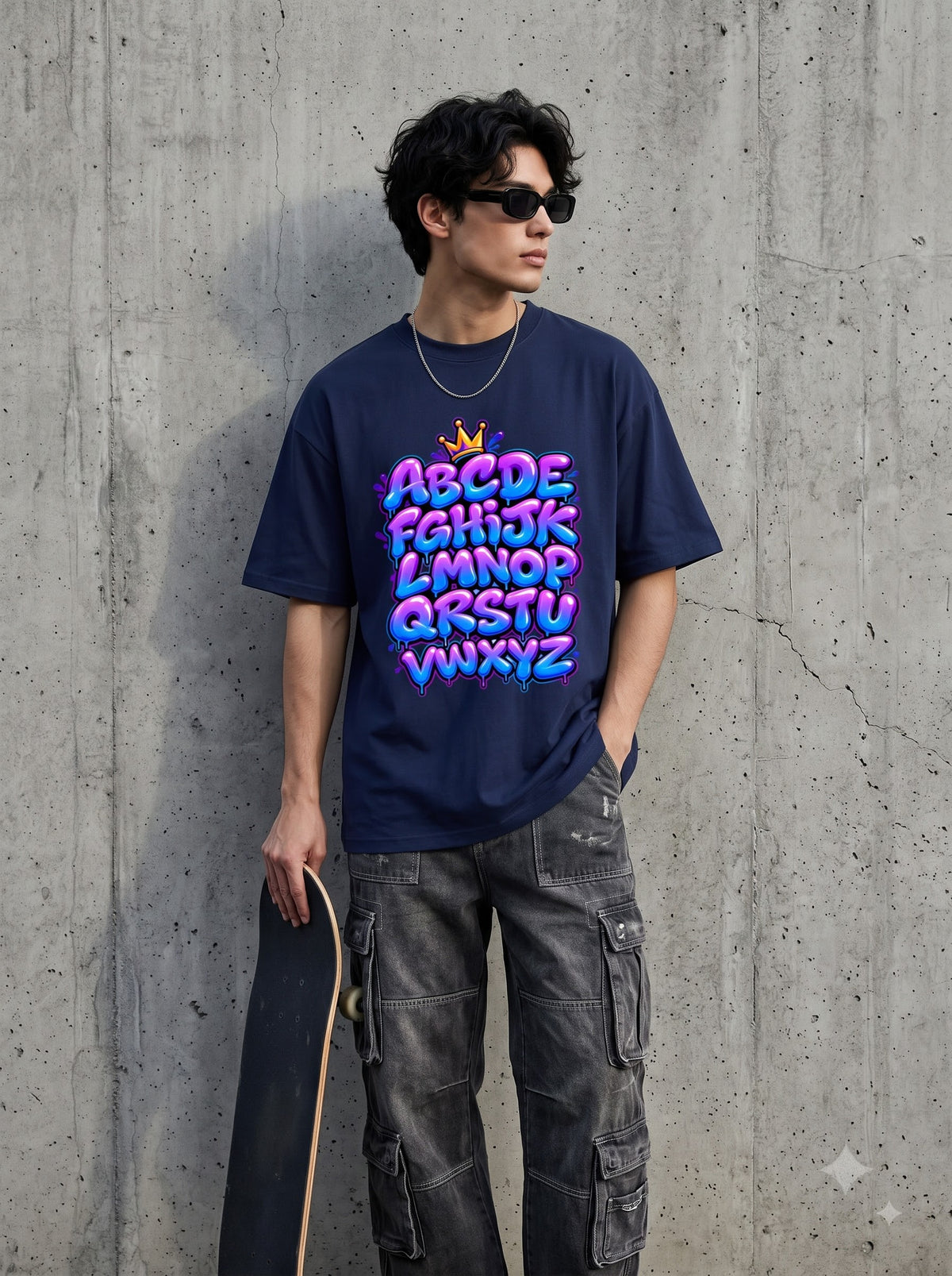 Cool Bubble Letters Graffiti Classic Crew T-Shirt