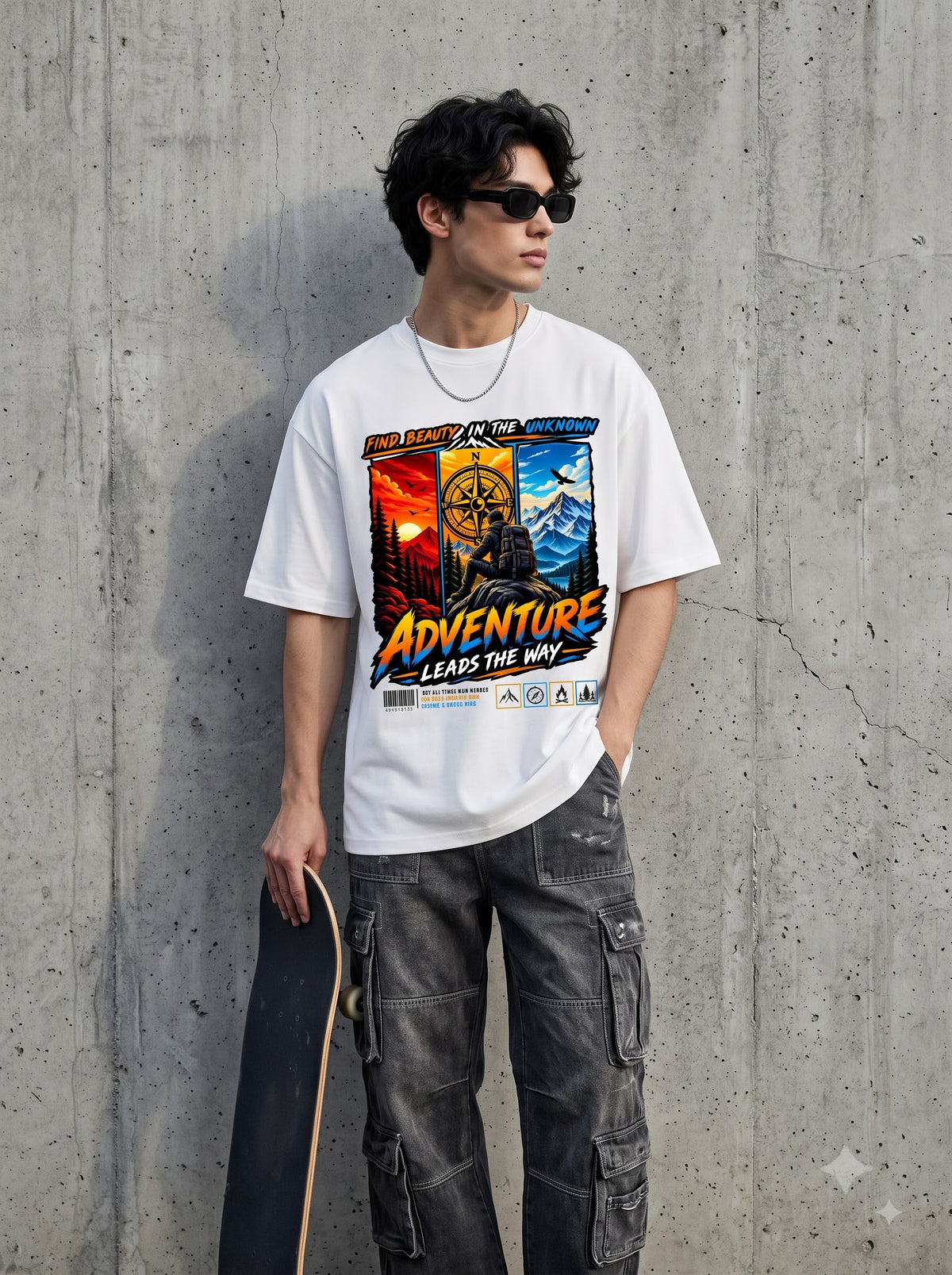 Adventure Leads The Way Compass Classic Crew T-Shirt