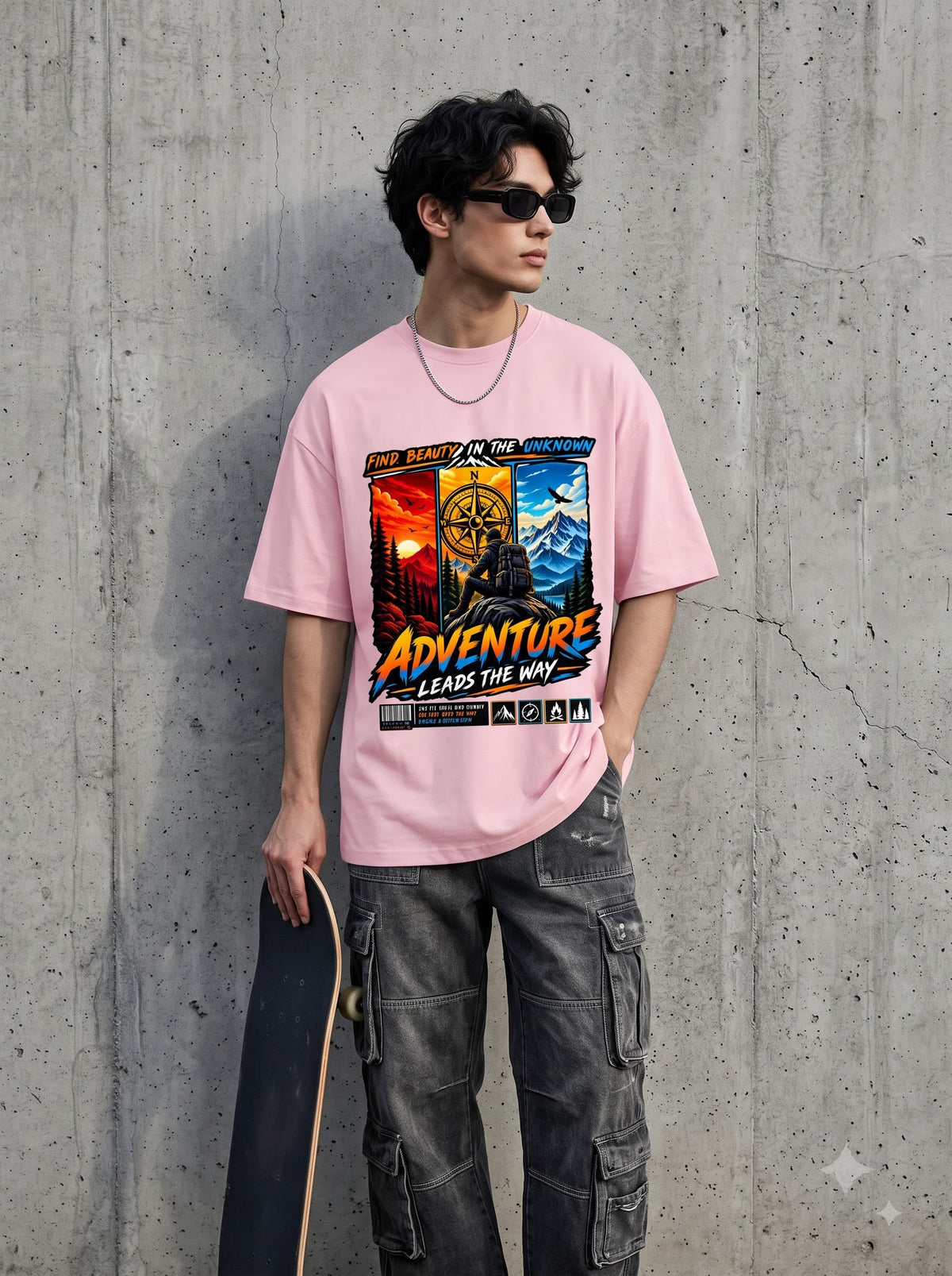 Adventure Leads The Way Compass Classic Crew T-Shirt