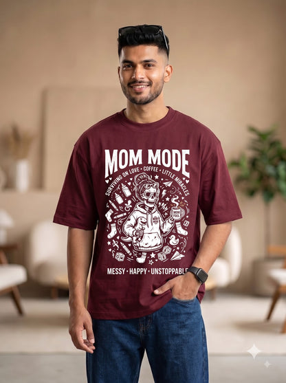 Mom Mode Coffee & Miracles Graphic Tee | Premium Cotton Terry