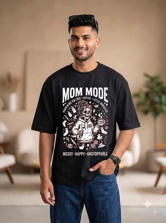 Mom Mode Coffee & Miracles Graphic Tee | Premium Cotton Terry