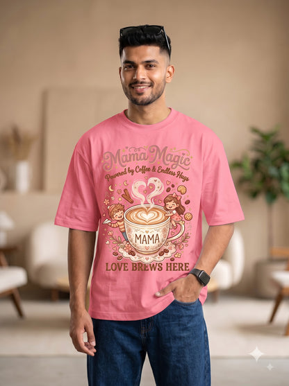 Mama Magic Aesthetic Oversized Graphic Shirt | Cozy Mother's Day Tee
