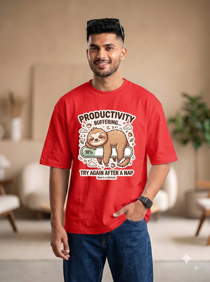 Funny Sloth Graphic T-Shirt | Try Again After A Nap