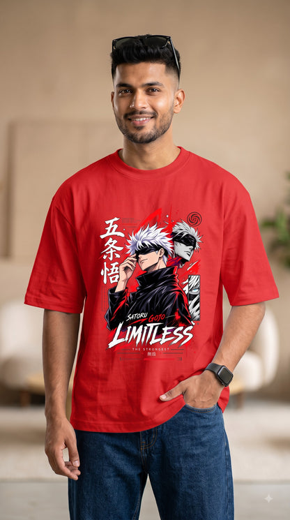 Gojo Limitless The Strongest Anime Oversized T-Shirt