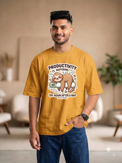 Funny Sloth Graphic T-Shirt | Try Again After A Nap