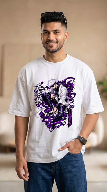 Satoru Gojo Anime Oversized Terry T-Shirt