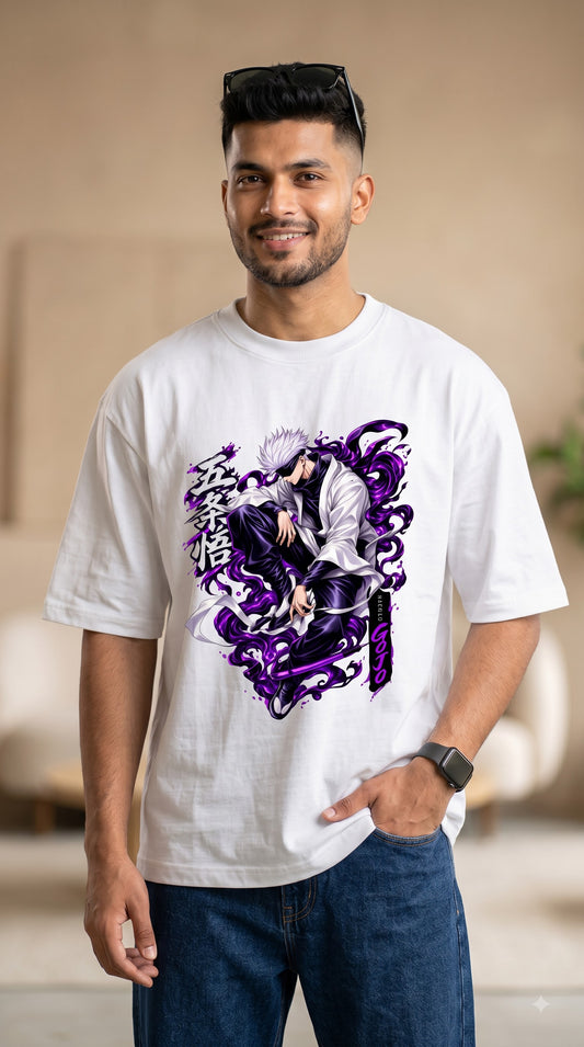 Satoru Gojo Anime Oversized Terry T-Shirt