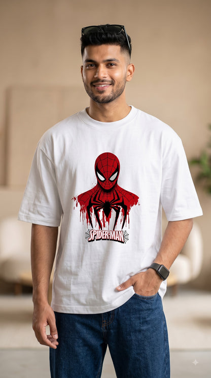 Spider-Man Drip Art Oversized Tee