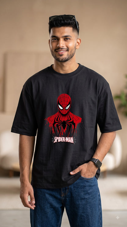 Spider-Man Drip Art Oversized Tee