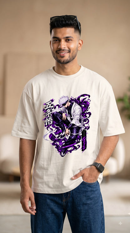 Satoru Gojo Anime Oversized Terry T-Shirt