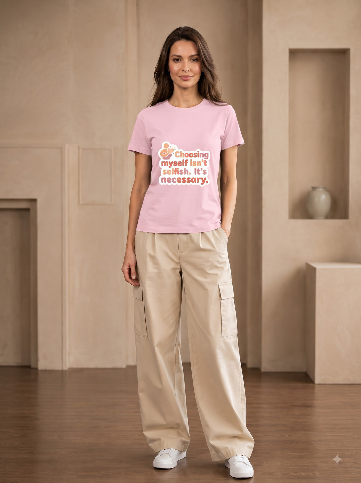 Self Love Inspirational Cotton Crewneck Shirt