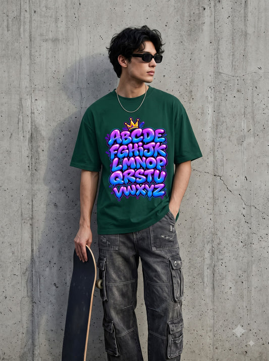 Cool Bubble Letters Graffiti Classic Crew T-Shirt