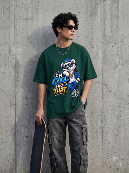 I'm Cool Like That Bear Graphic Heavyweight Oversized Classic T-Shirt