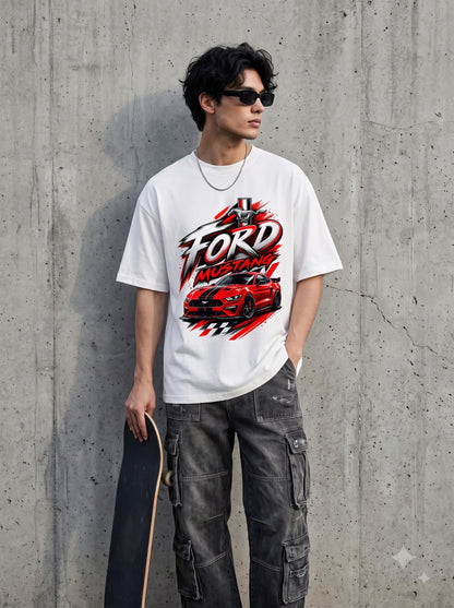 Urban Ford Mustang Car Oversized Classic T-Shirt
